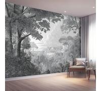 Genérico - Papel pintado panorámico sin tejido, diseño de bosque, paisaje del castillo, 3D de papel pintado vintage glamoroso, decoración de pared, para sala de estar, habitación infantil, 300 x 210
