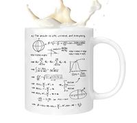 Generico Para beber con temática física para bebidas - 320 ml cerámica - Copa de física y matemáticas - Para té, leche, agua, bebidas calientes y frías, té de leche, yogur