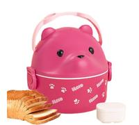 Genérico para niños, térmica Lovely Bear, Contenedor de almuerzo con aislamiento de seguridad para microondas con asa, térmica reutilizable a prueba de fugas para trabajo de oficina