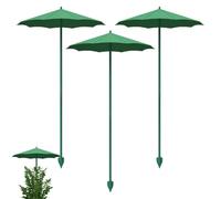 Genérico Paraguas Para Plantas De Exterior,Pack De 3 Sombrillas Para Plantas De Exterior Con Estaca Fijadora, Para Resguardar Macetas, Flores Y Macizos Ornamentales En Jardines