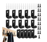 Genérico Perchas de pared ropa 15 piezas Ganchos bolso y | Fijación de tornillo para cocina, sala de estar, dormitorio, cuarto de baño, armario y garaje