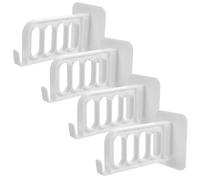 Genérico Perchero Pack de 4 Unidades Plegable Blanco de Plástico Adhesivo sin Perforaciones, Fácil de Instalar Tendedero Resistente para Colgar Ropa para Baño y Balcón