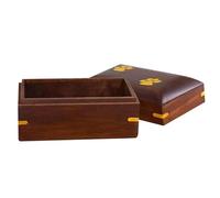 Genérico Pet Ashes Urn - Wood 12.7x7.6x6.5cm | Paw Print Wooden Cremation