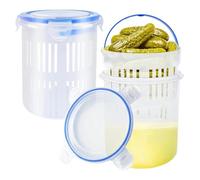 Generico Pickle Container Jar - Tarro de almacenamiento transparente de 1200 ml, para almacenamiento de frutas, fruta, conservador de fruta, dispensador de alimentos, versátil para verduras y queso