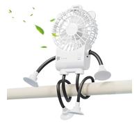 Genérico Portable Desk Fan - 3-Speed Robot Shape Suction Cup Wind Blower
