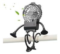 Genérico Portable Desk Fan - 3-Speed Robot Shape Suction Cup Wind Blower