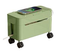 Generico Portacables de mesa - Ruedas para caja de cables, organizador de cables de carga, ordenado por | Home Office Apartamento Salón Dormitorio de Ordenador Porta TV Centro de