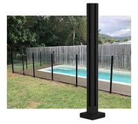 Genérico Postes de barandilla de Vidrio - Poste de balaustrada de Vidrio Moderno de 135 cm de Acero Inoxidable Negro con Kit de Ranura para Espiga - Ideal para terrazas,