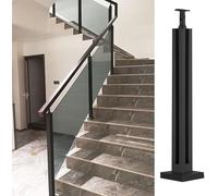 Genérico Postes de barandilla de Vidrio - Poste de barandilla de Vidrio de Acero Inoxidable - Balaustre de Esquina de 95 cm para escaleras Interiores y Balcones, Varilla