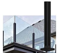 Genérico Postes de barandilla de Vidrio - Poste de barandilla de Vidrio Negro Duradero para cercas de Piscinas Exteriores - Sistema de balaustre de Base Cuadrada Elegant