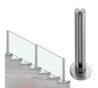 Genérico Postes para barandillas de Vidrio: Poste balaustre de Acero Inoxidable Duradero para barandillas de Vidrio de 10/12 mm - Soporte Moderno para escaleras y Balcon