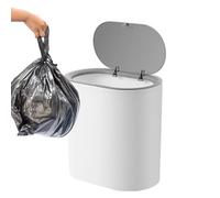 Genérico Press Top Trash Can, basura pequeña basura puede Waste Basket | Sleek Toilet Trash Cans, Narrow Wastebasket Design, Versatile For Craft Room, Kitchen, Bedroom