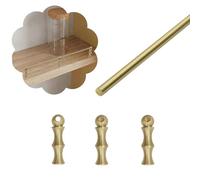 Genérico Protector de Estante de latón para riel de galería, Protector antivuelco de 26 cm para gabinetes de Cocina, botelleros y zapateros, Incluye husillos de Soporte y Tornillos, Elegante Organiza