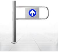 Genérico Puerta batiente de Acero Inoxidable - Puerta de Control de Acceso metálica unidireccional de 90° para supermercados y bibliotecas, Barrera Duradera para Entrada y Salida seguras.