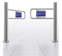 Genérico Puerta batiente de Acero Inoxidable - Puerta metálica unidireccional de 90° para supermercados y bibliotecas, solución de Entrada de Seguridad Duradera, Puerta de Acceso con Barricada elegan