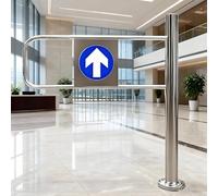 Genérico Puerta batiente metálica automática y Duradera: Puerta de Seguridad unidireccional para almacenes, bibliotecas, Tiendas y centros comerciales. Solución de Control de Acceso Industrial de alt