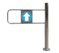 Genérico Puerta de Seguridad batiente metálica Universal con Cierre automático para supermercados, almacenes, bibliotecas y Tiendas. Puerta de Control de Acceso Plateada y Duradera para un Acceso seg