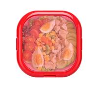 Genérico Recipiente Para Sándwich Hermético Reutilizable Silicona Bol Taza | Sándwich Apta Microondas Lavavajillas Para Comida Preparada Snack Almuerzo Niños Chicos Mujeres Rojo