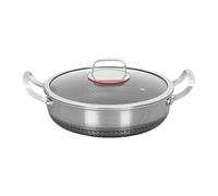 Genérico Saute Pan - Stainless Steel Nonstick Skillet With Lids | Double Handle Pan For Kitchen Home Restaurant Camping Searing Baking Stir-fry | Eggs Pancakes Steakss