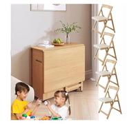 Genérico Set De Mesa De Comedor Plegable Y Que Ahorra Espacio | Mesa Extensible Abatible Con 4 Sillas Y Patas Ajustables,Compacto Móvil Escritorio Para Espacios Pequeños