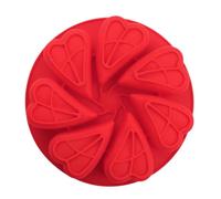 Genérico Silicone Cake Mold - 7-Cavity Heart Shaped Reusable Baking Mould