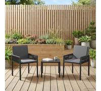 Genérico Sillas de jardín 2 uds. Negro y Gris Oscuro ratán sintético,Mobiliario,Asientos de jardín,Sillas de jardín,56.5 x 62.5 x 83 cm-42025095