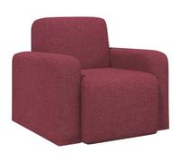 Genérico Sillón Burdeos Tela Marco Madera Reconstitu | Respaldo curvado, reposabrazos cómodos, diseño moderno, fácil mantenimiento, ideal salón dormitorio