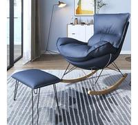 Genérico Sillón mecedor ergonómico y Suave con reposapiés - Sofá Elegante con Base de Acero al Carbono para Sala de Estar y balcón, cómodo sillón mecedor Individual para Relajarse.