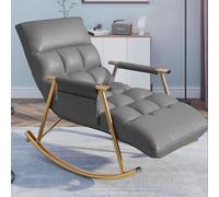 Genérico Sillón Mecedora Moderno reclinable Ajustable con Bolsillo Lateral - Cómodo sillón Tipo sofá para Sala de Estar y Dormitorio - Diseño Elegante y Funcional (60x96x55cm)