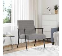 Genérico Sillón moderno Salón 59 x 75 x 78 cm, Sillón de diseño contemporáneo de tela aterciopelada, color gris pardo, cómodo con marco de madera contrachapada y acero para salón o dormitorio