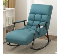 Genérico Sillón reclinable reclinable Ajustable de Gravedad Cero con Bolsillo Lateral - Sillón Verde para Sala de Estar y Dormitorio, Elegante y cómodo con diseño de Patas Negras.