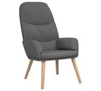 Genérico Sillón Relax Gris Claro Tejido Acolchado | Estructura metálica, patas de madera de caucho macizo, reposabrazos cómodos, para salón