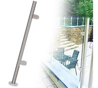 Genérico Sistema de Postes de barandilla de Vidrio y Acero Inoxidable - 110 cm de Altura, divisores de atrio duraderos, Abrazaderas Modernas para pilares de barandilla de Escalera, Elegante diseño ví