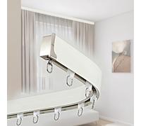 Genérico Sistema de riel para Cortinas, Barra Curva para Cortina de Ducha, Sistema de riel Flexible para Techo para Cortinas de Alta Resistencia, Soporte Flexible para Ventana y Separador de Ambiente