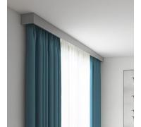 Genérico Sistema de riel para Cortinas, riel de Cortina de Techo Resistente y Caja de Cubierta para Barra, cornisa Gris de 8,5 m para Ventanas, realza la estética de la habitación, diseño Duradero pa