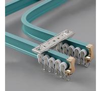 Genérico Sistema de riel para Cortinas, riel Doble Flexible de Aluminio para Cortinas de ventanales - Barra de Cortina de Ducha Duradera, fácil de Doblar, Recta o Curva - 2,3 m/7,5 pies, Montaje en t