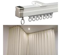 Genérico Sistema de riel para Cortinas, riel Flexible de Alta Resistencia, Barra Curva Flexible para ventanales, Montaje en Pared de 2 m (6,6 pies) - Ideal para caravanas, probadores y hospitales.