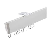 Genérico Sistema de rieles para Cortinas, Barra versátil de 300 cm para Montaje en Techo o Pared - Riel Opaco para Sala de Estar, ventanal y Ducha - Elegante diseño Blanco (3 x 100 cm, 9,8 pies)