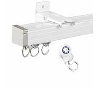Genérico Sistema de rieles para Cortinas, Barras de riel de Techo de Aluminio de Alta Resistencia - 19.6 pies (4 x 150 cm) Riel de Techo Blanco para Cortinas, duchas y s
