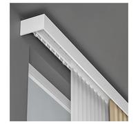 Genérico Sistema de rieles para Cortinas, Caja de Cortina de Doble riel con rieles, Marco de Cenefa 4 en 1 para Sala de Estar y Dormitorio, Panel Divisor de Pared Decora