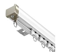 Genérico Sistema de rieles para Cortinas, Elegante riel de Techo de 180 cm - Bloquea la luz, instalación silenciosa, diseño Oculto - Ideal para Cortinas de Sala de Estar