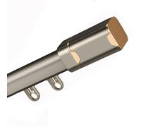 Genérico Sistema de rieles para Cortinas, riel de Techo Silent Champagne de 250 cm/8,2 pies - Barra de Aluminio, Anti-filtración de luz, fácil instalación, Ideal para sa