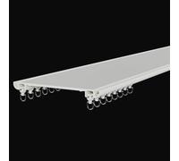 Genérico Sistema de rieles para Cortinas, riel Doble de Alta Resistencia para Cortinas - Barra metálica de Montaje en Techo de 2,2 m/7,2 pies para ventanales y Balcones, Separador de ambientes silenc
