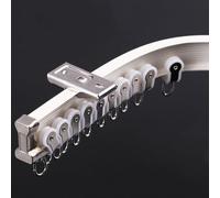 Genérico Sistema de rieles para Cortinas, riel Flexible de Aluminio para Cortinas, riel Curvo para Techo Divisor de ambientes, fácil instalación para Todo Tipo de Ventanas, 2,40 m/7,9 pies