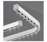Genérico Sistema de rieles para Cortinas, riel para Cortinas de Alta Resistencia - Barra de Ducha Curva, Juego de rieles deslizantes de Aluminio para Montaje en Pared/Techo para vehículos recreativos