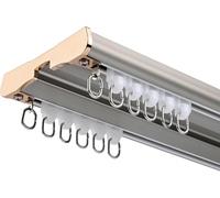 Genérico Sistema de rieles para Cortinas, rieles de Alta Resistencia para Montaje en Techo, rieles de aleación de Aluminio, diseño Nano Silence para Sala de Estar y Dormitorio, 2,4 m/7,9 pies, Gris,