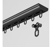 Genérico Sistema de rieles para Cortinas, Sistema de rieles para Cortinas de Montaje en Techo - Riel de aleación de Aluminio de 4,3 m para Sala de Estar y Dormitorio - Elegante Color Blanco/Negro, de