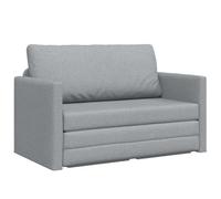 Genérico sofá cama, 110 cm, tela gris claro | Marco de metal y madera contrachapada, cojines extraíbles, mecanismo convertible, uso diario