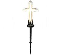 Genérico Solar Cross Stake Light - 19in Outdoor | Garden Pathway, ABS, LED