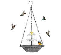 Generico Solar Powered Water - Fountain Waterfall Aesthetic, Large Bowl Bird, Bath Fountain for Attracting Hummingbird Finch Butterfly, Garden Backyard Porch, Pool Energy Saving Outdoor Garden Decor